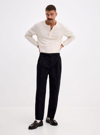 Le 31 Mens Pleated chinos Reykjavik fit - Tapered with pleats