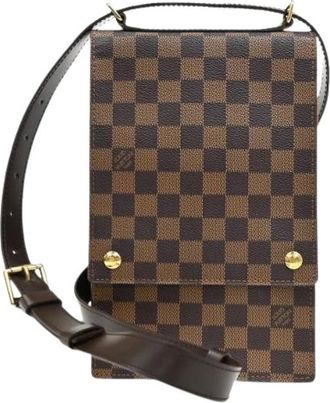 Louis Vuitton Pre-owned Cross Body Bags, female, Brown, Size: ONE SIZE Pre-owned Canvas Cross Body Bag