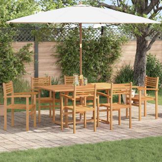 vidaXL Conjunto De Comedor De Jard&iacute;n 7 Pcs Marr&oacute;n Vidaxl