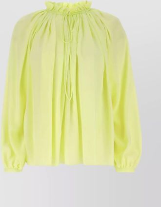 Lanvin silk pleated blouse