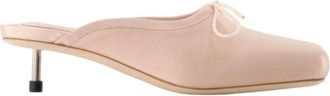 Simone Rocha Embellished Pointe Mule Heel - female - Simone Rocha - Heeled Mules - Beige - 3 UK - Shoes