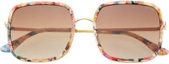 Freyrs Eyewear Cosmo Square Oversized Sunglasses in Rose Tortoise at Nordstrom