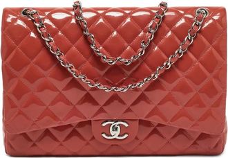 Chanel Borsa Classic Double Flap in pelle - Rosso
