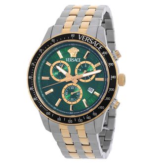 Versace Sport Chrono Quartz Green Dial Mens Watch VEZCA0524