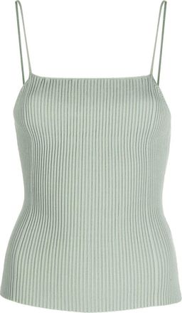 &Aacute;eron ribbed-knit vest top - women - Polyester/FSC Viscose - S - Green