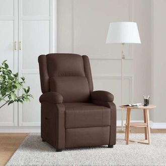 vidaXL Sill&oacute;n Reclinable De Cuero Sint&eacute;tico Marr&oacute;n Vidaxl
