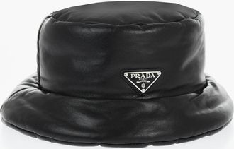 Prada Padded Leather Bucket Hat Prada