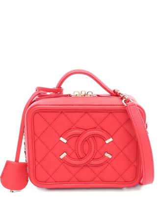 Chanel 2019 CC quilted leather shoulder bag - women - Caviar Leather - One Size - Red
