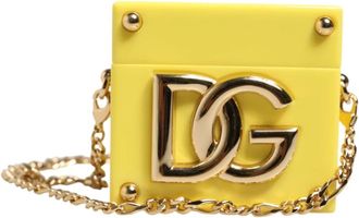 Dolce & Gabbana Phone Accessories, female, Yellow, Size: ONE SIZE AirPods Case
