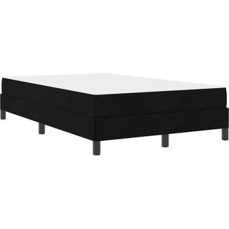 vidaXL Cama Tipo Box Spring Con Colch&oacute;n Negro 120 X 200 Cm Tela Vidaxl