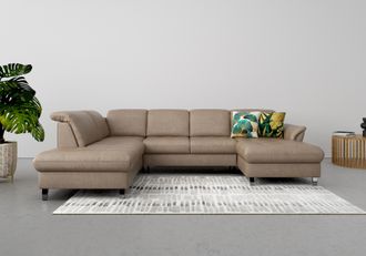 Sit&more Wohnlandschaft »Maggiore U-Form« wahlweise mit Kopfteilverstellung, Bettfunktion und Stauraum