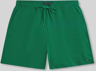 Tommy Hilfiger Regular Fit Badehose mit Logo Stitching in Gruen, Gr&ouml;&szlig;e XXL