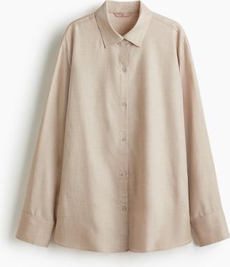 H&M Hemdbluse aus Lyocell - Beige