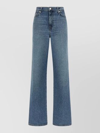 7 For All Mankind denim wide-leg trousers
