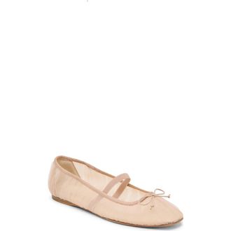 Dolce Vita Raeven Mary Jane Flat in Praline Tulle at Nordstrom Rack, Size 10