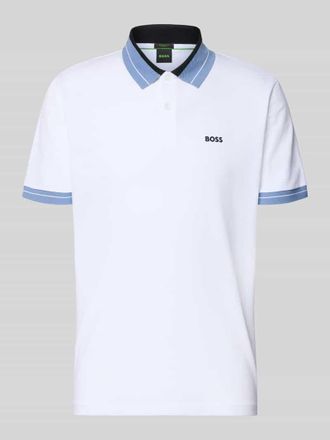 HUGO BOSS Regular Fit Poloshirt aus Baumwoll-Mix Modell PL_Member in Weiss, Gr&ouml;&szlig;e XXXL
