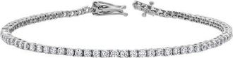 LuvMyJewelry Elodie 3 Ct 10K Gold Lab Grown Diamond Tennis Bracelet in 10K White Gold at Nordstrom, Size 7