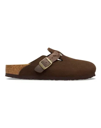 Birkenstock Carafe Boston Braided Suede Leather Clogs