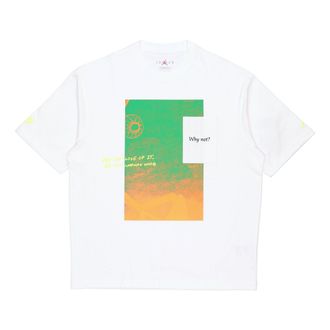 Nike Jordan Air Jordan Why Not? Casual Sports Print Short Sleeve White DC3248-100
