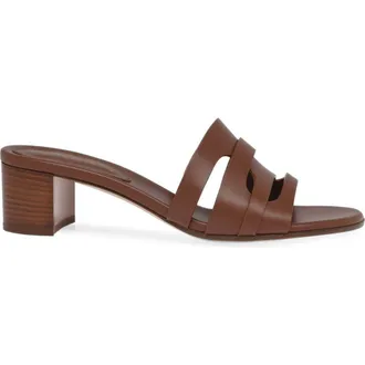 Gianvito Rossi Nora 45 Mules in Brown Calf at Nordstrom, Size 42