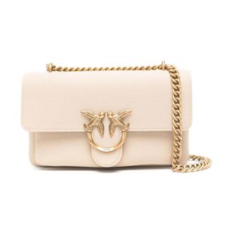 Pinko Leren schoudertas in beige - Dames - Schoudertassen - Beige - ONE Size - Leer - Tassen