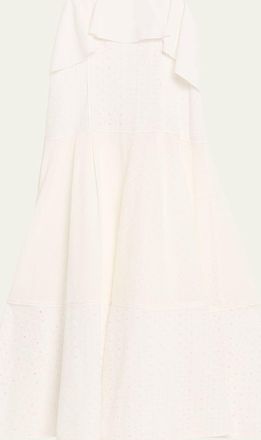 3.1 Phillip Lim Sleeveless Broderie Anglaise Midi Dress
