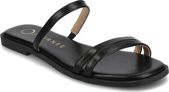 Journee Collection Brisa Slide Sandal in Black at Nordstrom Rack, Size 10