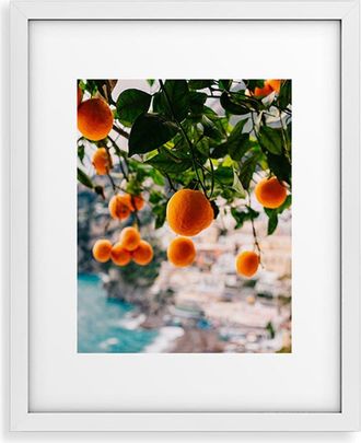 Deny Designs Alam Framed Wall Art in Orange at Nordstrom, Size 18X24