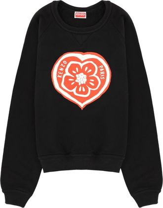 Kenzo Black Graphic Crew Neck Sweatshirt