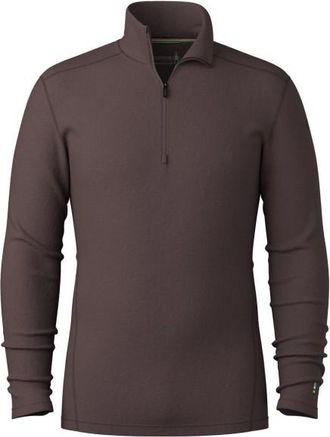 Smartwool Classic Thermal Merino Base Layer 1/4 Zip Boxed Merinounterwäsche für Herren | braun/grau