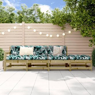 vidaXL Juego De Muebles De Jard&iacute;n 4 Pzas Madera De Pino Impregnada Vidaxl