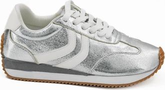 Corkys Footwear Womens Kickoff Metallic Crinkle Sneakers In Silver