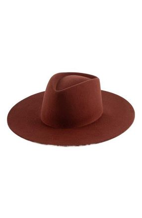 Gigi Pip Dakota Wide Brim Felt Hat in Rusty Red at Nordstrom, Size X-Small