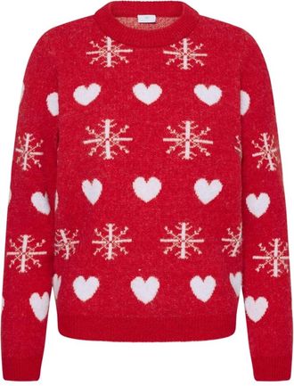 Kaffe Maglia a girocollo - - Knitwear - Donna - Rosso - M
