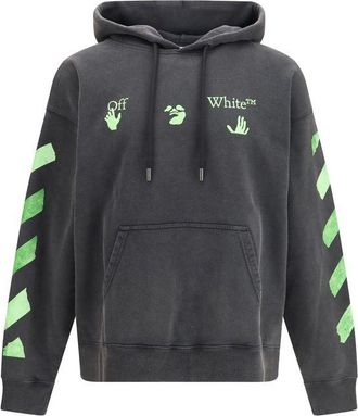 Off-white Gray Cotton Mens Sweatshirt