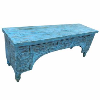 Wanderlust Deco Mueble bajo de madera artesanal 165-175x45x57h cm