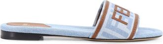 Fendi Schoenen, Dames, Veelkleurig, 37 EU, Leer, Sunshine Slide