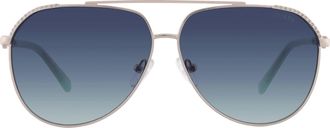 Guess Blue Gradient Pilot Ladies Sunglasses GF00051 32W 61