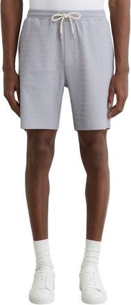 Reiss Nicola Textured Shorts in Soft Blue at Nordstrom, Size Xx-Large