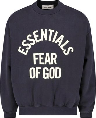 Fear of God Black Relaxed Fit Arched Logo Sweatshirt
