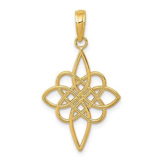 Diamond2Deal 14k Yellow Gold Celtic Knot Pendant