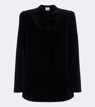Khaite Sadie cotton velvet coat