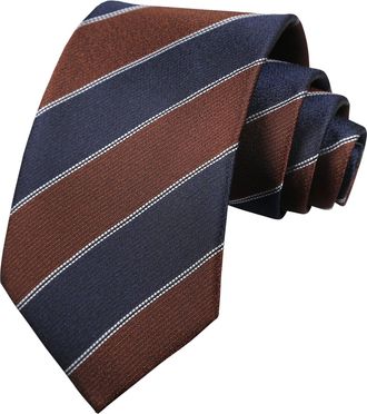 Alizeal Mens 8cm Plaid Formal Necktie Classic Stripe Patterned Business Party Wedding Daily Office Wear Tie, 53