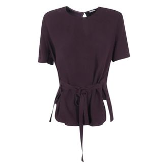 Joseph Blusa Atheris Crepe - Blouses & Shirts - Mujer - Marr&oacute;n - 2XS