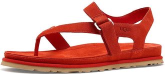 UGG Goldengaze Toe Post Womens Sandals Red Pepper : 5.5 B - Medium, Suede
