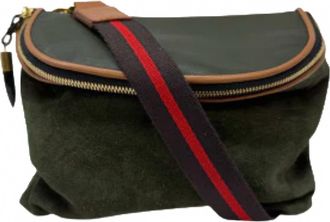 Kempton & Co. Mini Windbourne Crossbody Bag In Olive Suede