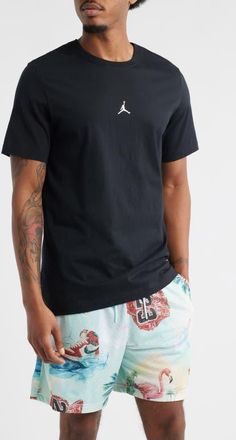 Nike Jordan Flight Essentials Summertime Vibes Graphic T-Shirt in Black/White at Nordstrom, Size Medium