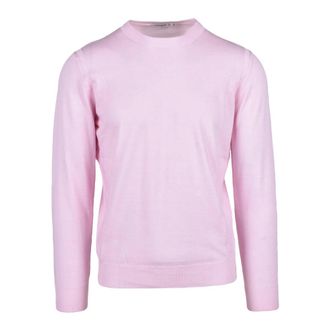KANGRA Round-neck Knitwear, male, Pink, Size: 2XL Pullover Girocollo