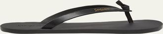 Saint Laurent Mens Leather Thong Sandals