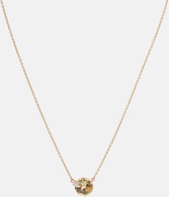 Bucherer Peekaboo 18kt rose gold necklace with beryl and diamonds